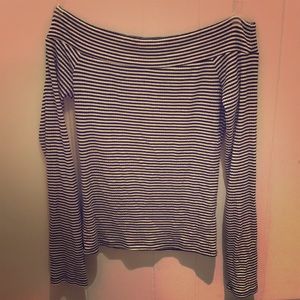 Black and white off shoulders striped